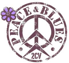 logotipo de la paz y blues & 2cvs